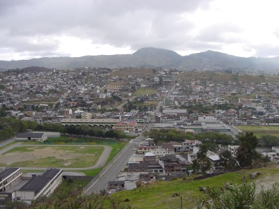 Looking down from the university